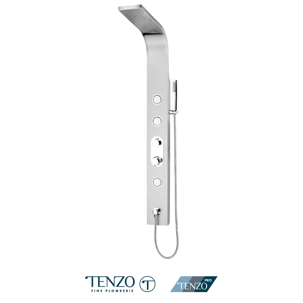 Tenzo Evolo 3-Function Pressure Balance Shower Column, Stainless Steel - ETZST-52