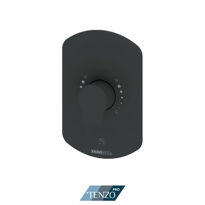 Tenzo Galia SMART-TRIM Pressure Balance Shower Valve Trim, Two Rotary Functions, Not Shared - F-GAPB22R