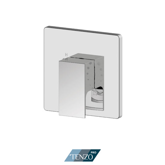 Tenzo Kalissa SMART-TRIM Pressure Balance Shower Valve Trim, Two Rotary Functions, Not Shared - F-KAPB22R