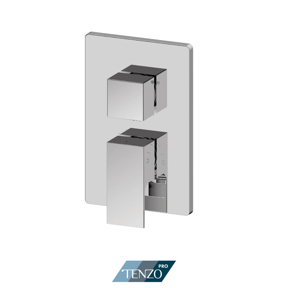 Tenzo Kalissa SMART-TRIM Pressure Balance Shower Valve Trim, Two Functions, Not Shared - F-KAPB22D