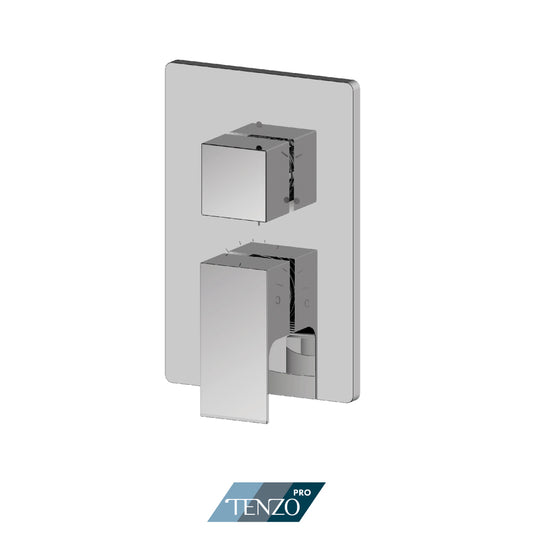 Tenzo Kalissa SMART-TRIM Pressure Balance Shower Valve Trim, Three Functions, Shared - F-KAPB23S