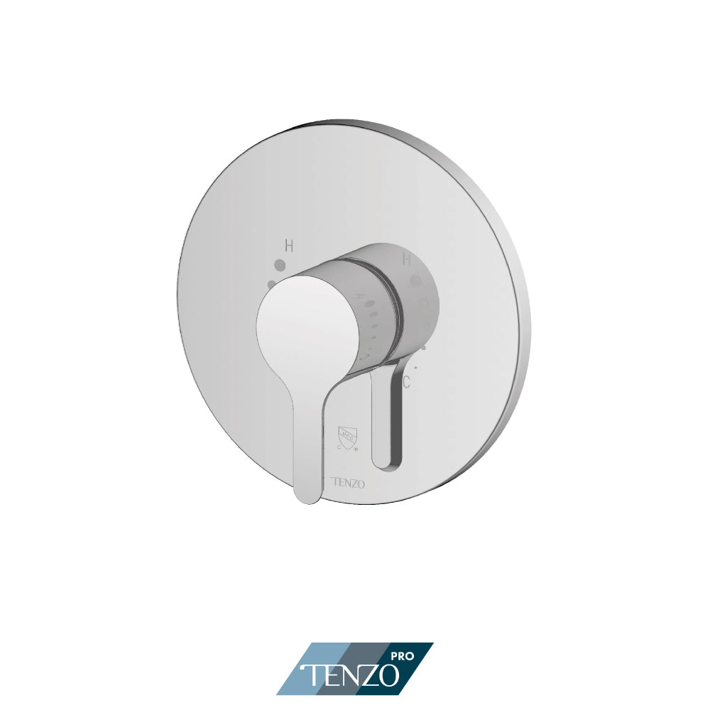 Tenzo Mylo SMART-TRIM Pressure Balance Shower Valve Trim, Two Rotary Functions, Not Shared - F-MYPB22R