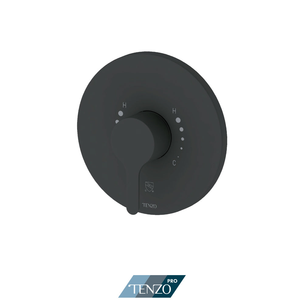 Tenzo Mylo SMART-TRIM Pressure Balance Shower Valve Trim, Two Rotary Functions, Not Shared - F-MYPB22R