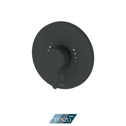 Tenzo Mylo SMART-TRIM Pressure Balance Shower Valve Trim, Two Rotary Functions, Not Shared - F-MYPB22R