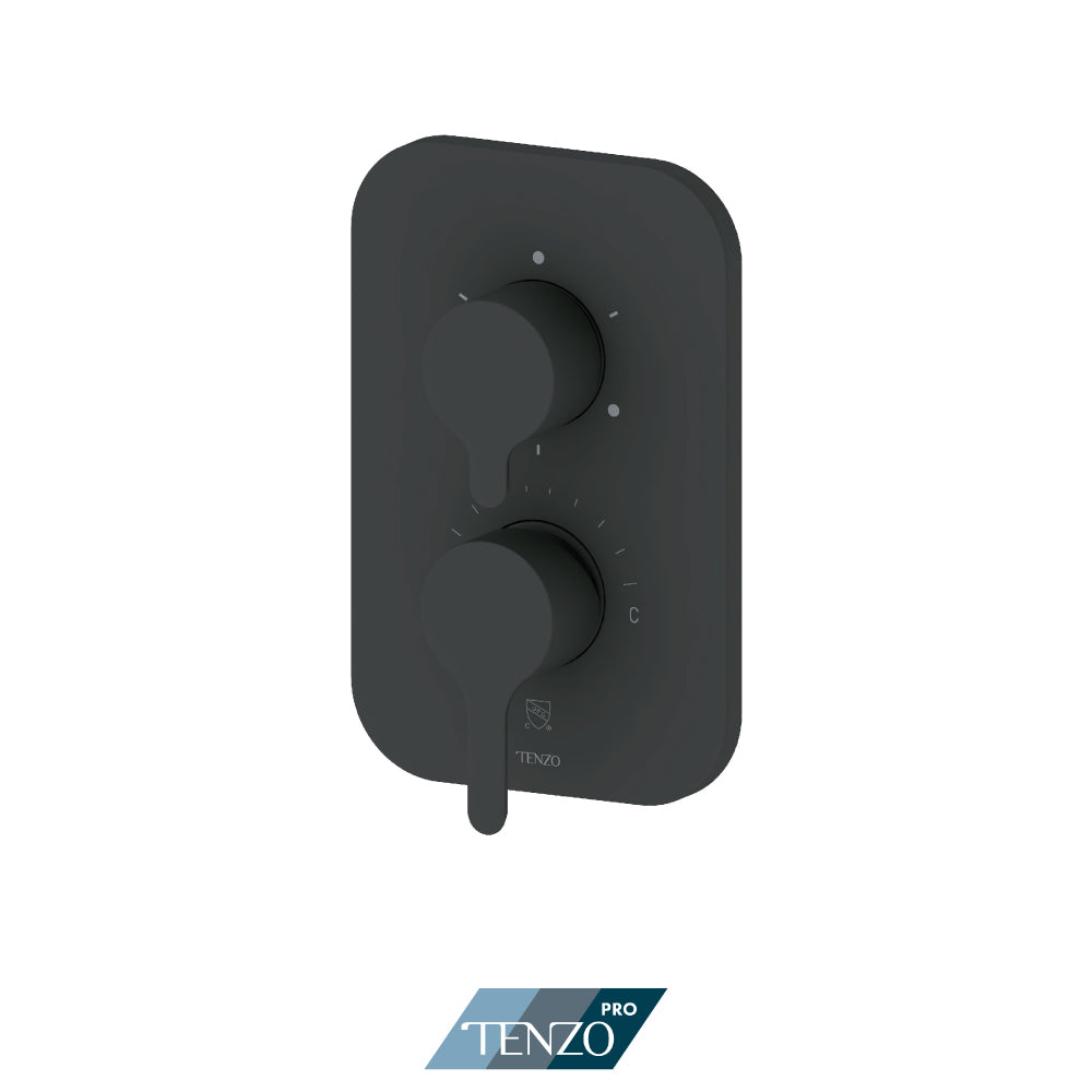 Tenzo Mylo SMART-TRIM Pressure Balance Shower Valve Trim, Three Functions, Shared - F-MYPB23S