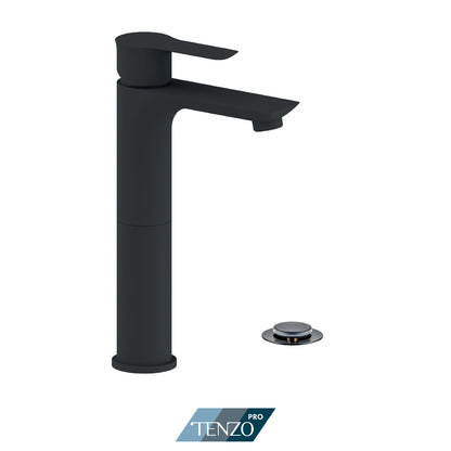 Tenzo Galia Tall Single Hole Lavatory Faucet With (Overflow) Drain - GA12H-P
