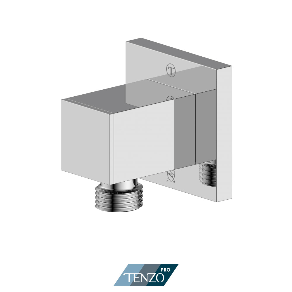 Tenzo Wall Supply Elbow, Square Plate - HC-311