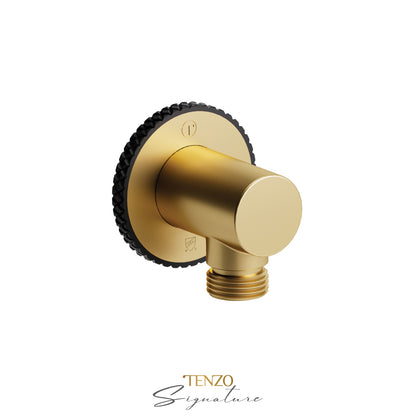 Tenzo Wall Supply Elbow, Bellacio Larger Knurled - HC-312-C
