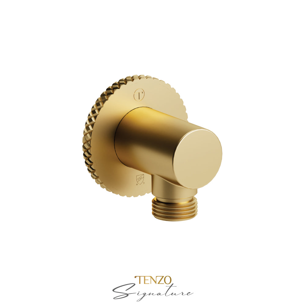 Tenzo Wall Supply Elbow, Bellacio Larger Knurled - HC-312-C