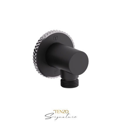 Tenzo Wall Supply Elbow, Bellacio Larger Knurled - HC-312-C