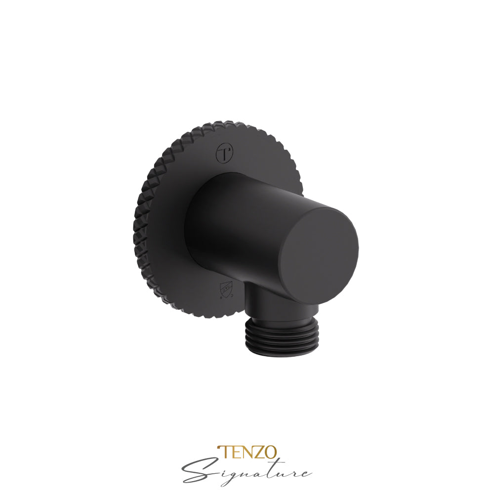 Tenzo Wall Supply Elbow, Bellacio Larger Knurled - HC-312-C