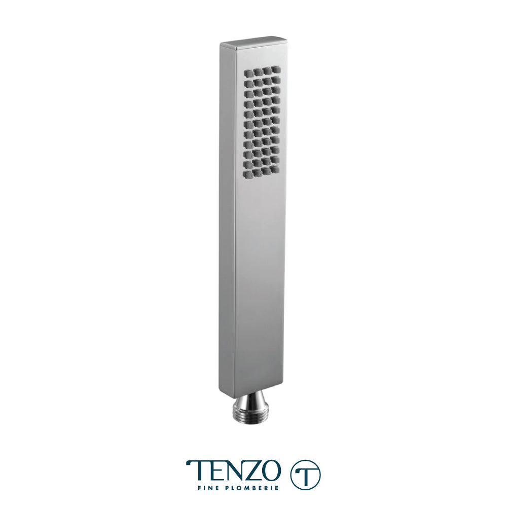 Tenzo Fine Plomberie Hand Shower, 1 function, Slim Rectangular Wand, Solid Brass - HS-203