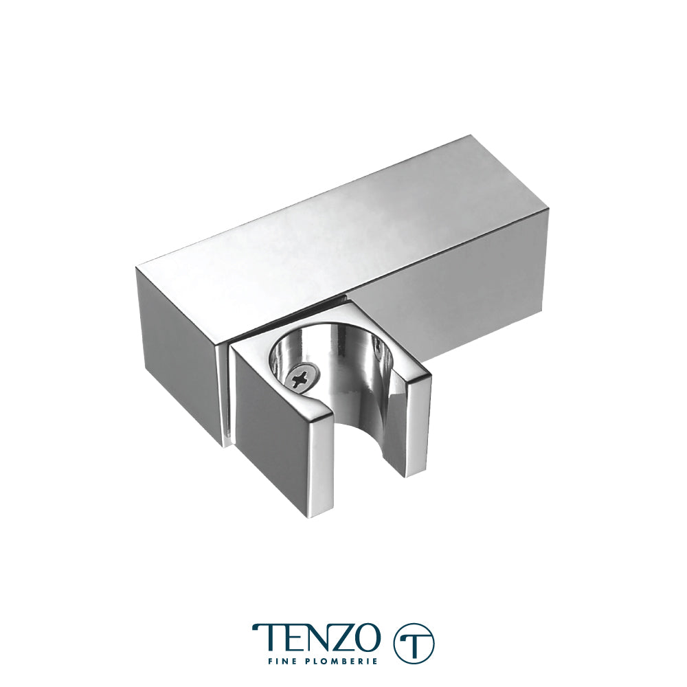 Tenzo Wall Mount Tilting Hand Shower Holder, Square Block - HSH-301
