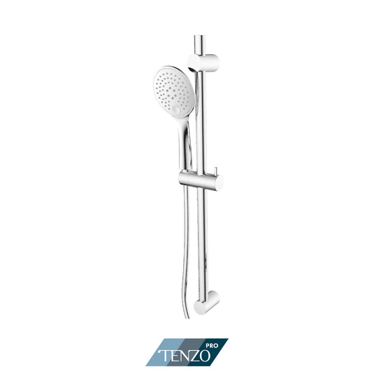 Tenzo Pro Sliding Bar Kit, Square Bar & HS-222 Round Hand Shower, Bar, Hand Shower and Hose - KRD-10822