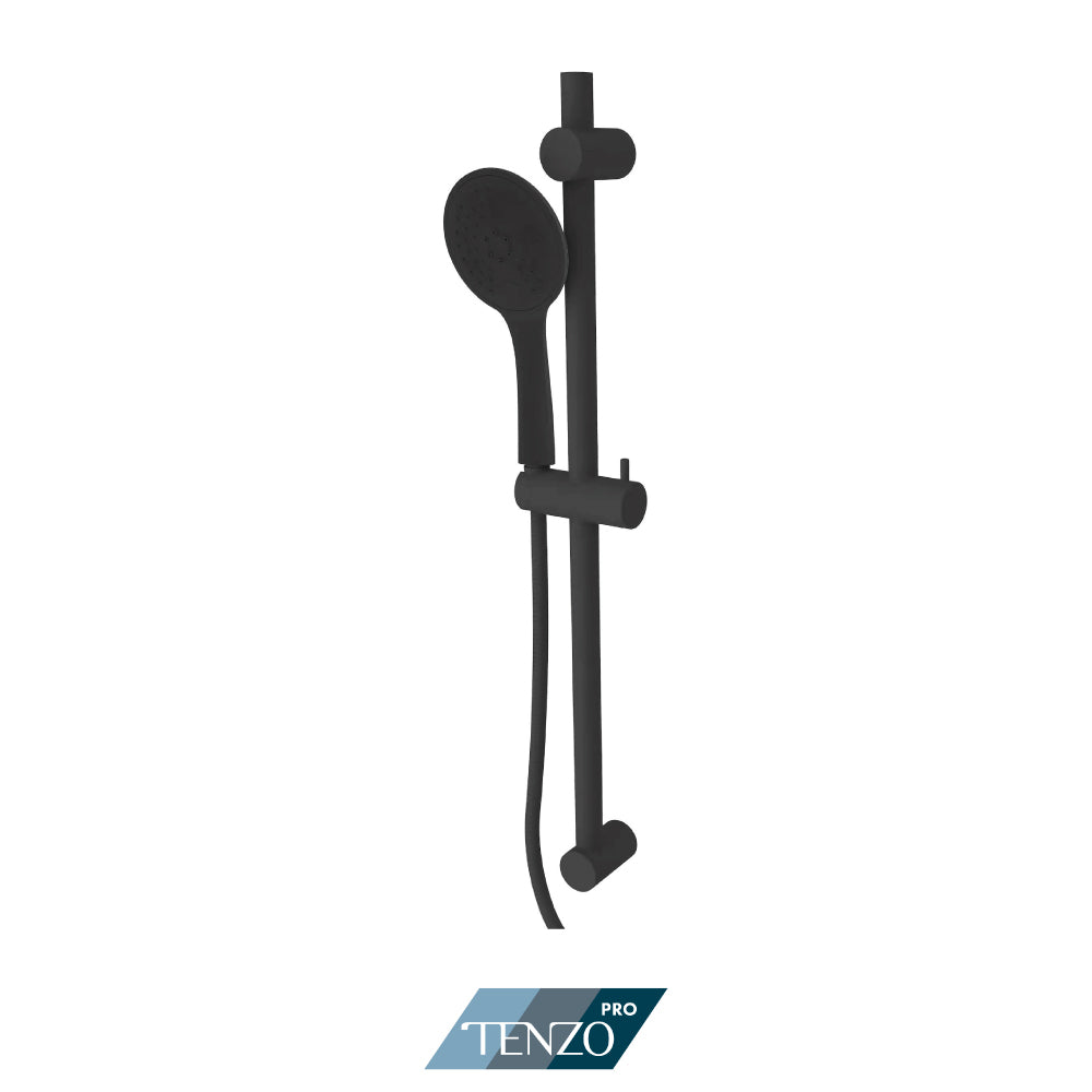 Tenzo Pro Sliding Bar Kit, Square Bar & HS-222 Round Hand Shower, Bar, Hand Shower and Hose - KRD-10822
