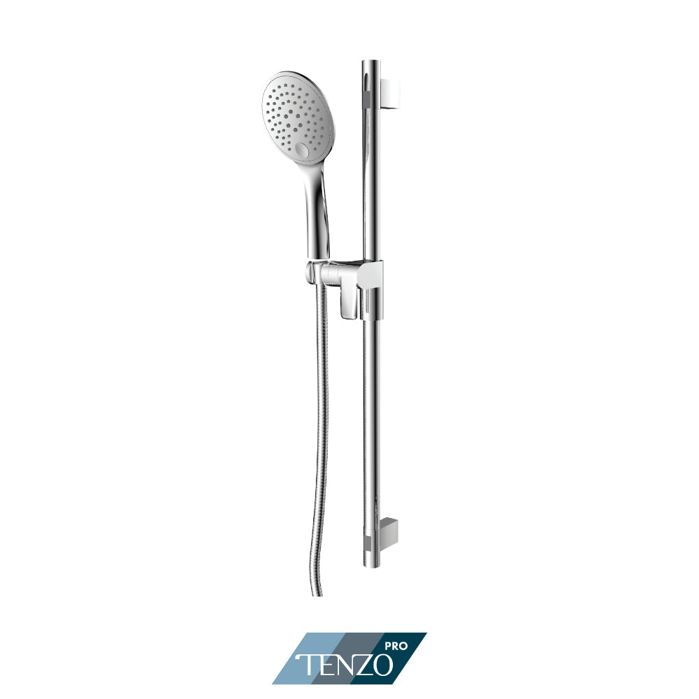 Tenzo Pro Sliding Bar Kit, Round Bar & HS-222 Round Hand Shower, Bar, Hand Shower and Hose - KRD-13522