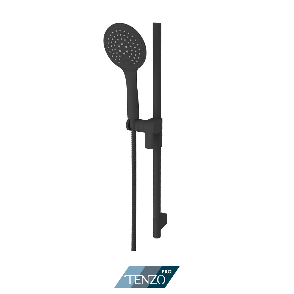 Tenzo Pro Sliding Bar Kit, Round Bar & HS-222 Round Hand Shower, Bar, Hand Shower and Hose - KRD-13522