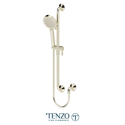 Tenzo Fine Plomberie Sliding Bar Kit, Round Bar & HS-230 Round Hand Shower, With Supply Elbow - KRD-3143014