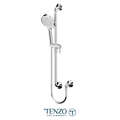 Tenzo Fine Plomberie Sliding Bar Kit, Round Bar & HS-230 Round Hand Shower, With Supply Elbow - KRD-3143014