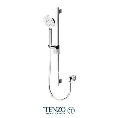 Tenzo Fine Plomberie Sliding Bar Kit, Round Bar & HS-232 Round Hand Shower, With Supply Elbow - KRD-35328