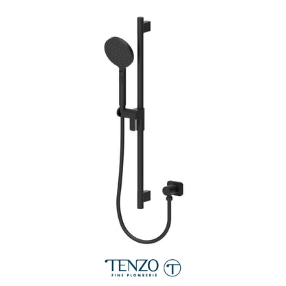 Tenzo Fine Plomberie Sliding Bar Kit, Round Bar & HS-232 Round Hand Shower, With Supply Elbow - KRD-35328