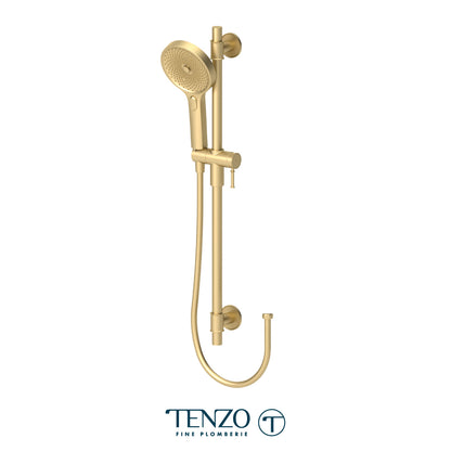 Tenzo Fine Plomberie Sliding Bar Kit, Round Bar & HS-228 Round Hand Shower, Bar, Hand Shower and Hose - KRD-3728
