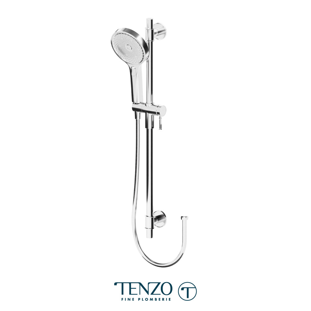 Tenzo Fine Plomberie Sliding Bar Kit, Round Bar & HS-228 Round Hand Shower, Bar, Hand Shower and Hose - KRD-3728