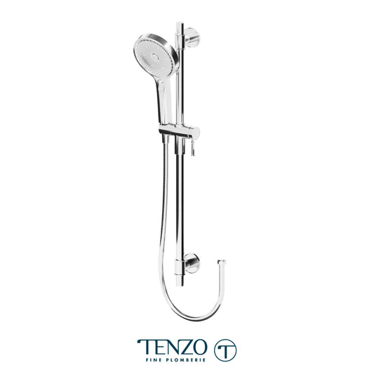 Tenzo Fine Plomberie Sliding Bar Kit, Round Bar & HS-228 Round Hand Shower, Bar, Hand Shower and Hose - KRD-3728