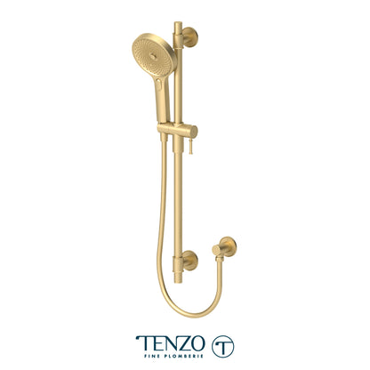 Tenzo Fine Plomberie Sliding Bar Kit, Round Bar & HS-228 Round Hand Shower, With Supply Elbow - KRD-372813