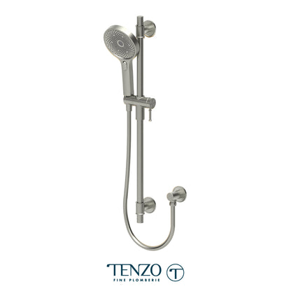 Tenzo Fine Plomberie Sliding Bar Kit, Round Bar & HS-228 Round Hand Shower, With Supply Elbow - KRD-372813