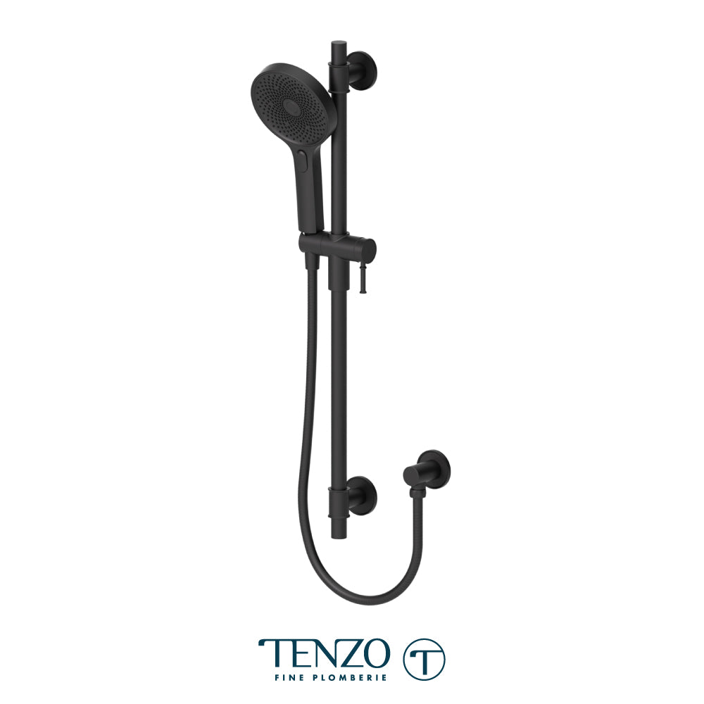 Tenzo Fine Plomberie Sliding Bar Kit, Round Bar & HS-228 Round Hand Shower, With Supply Elbow - KRD-372813