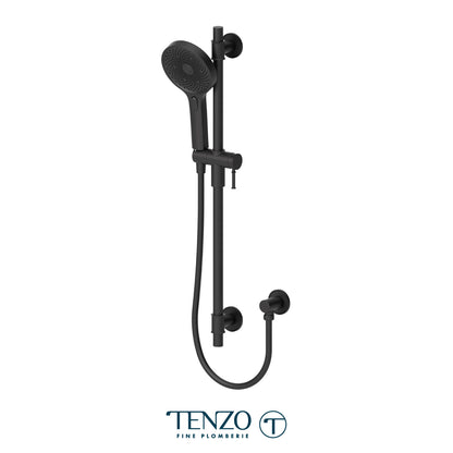 Tenzo Fine Plomberie Sliding Bar Kit, Round Bar & HS-228 Round Hand Shower, With Supply Elbow - KRD-372813