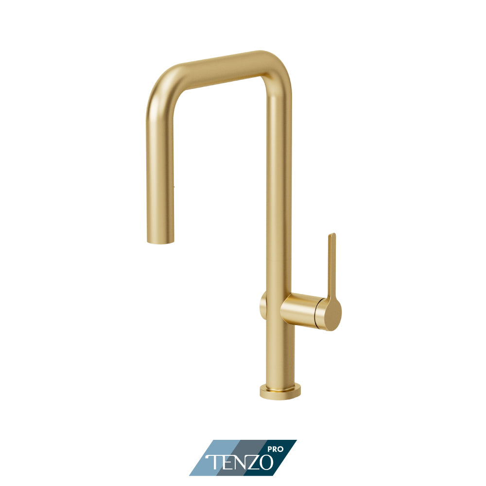 Tenzo MYLO Single-Handle Pull-Down Kitchen Faucet With Squared Spout & 2-Function Spray - MY131