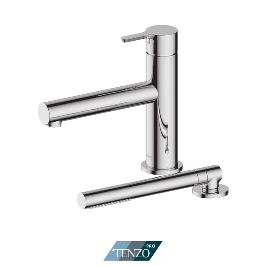 Tenzo Mylo 2 Piece Deck Mount Tub Filler With Hand Shower - MY36-PB