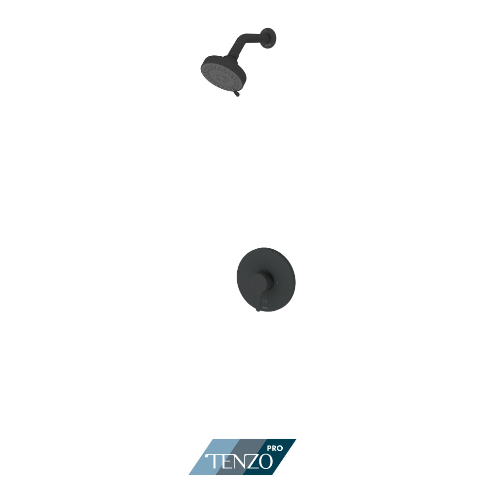 Tenzo Mylo Pressure Balance Shower Kit Trim, 4" Shower Head - F-MYPB21-0110