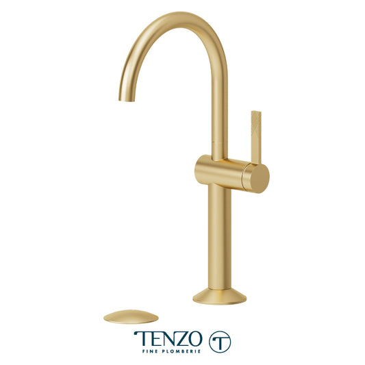 Tenzo Paloma Tall Single Hole Lavatory Faucet With (Overflow) Drain, PAL12-P-XX