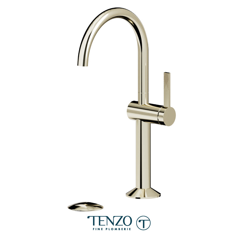 Tenzo Paloma Tall Single Hole Lavatory Faucet With (Overflow) Drain, PAL12-P-XX