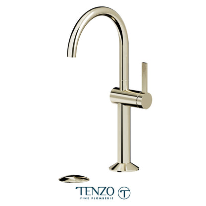 Tenzo Paloma Tall Single Hole Lavatory Faucet With (Overflow) Drain, PAL12-P-XX