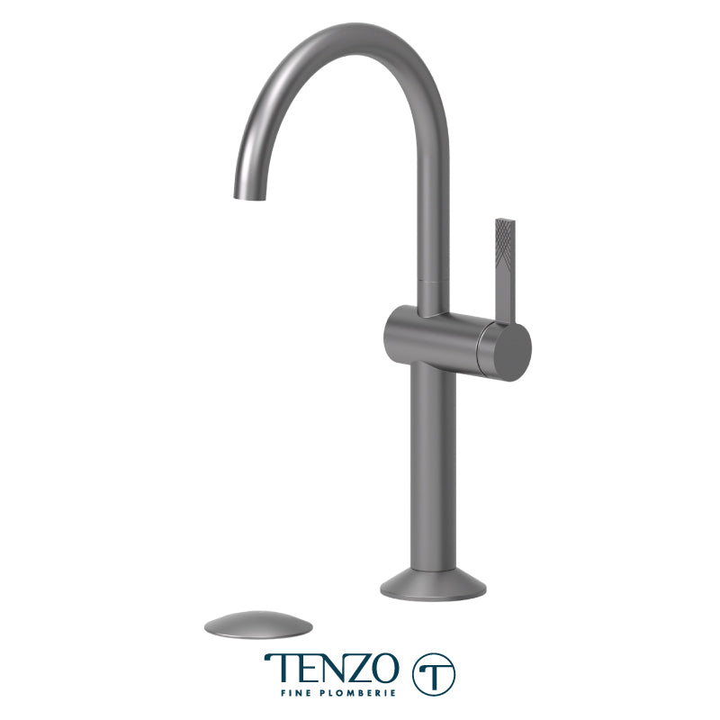 Tenzo Paloma Tall Single Hole Lavatory Faucet With (Overflow) Drain, PAL12-P-XX