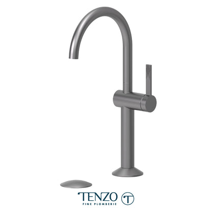 Tenzo Paloma Tall Single Hole Lavatory Faucet With (Overflow) Drain, PAL12-P-XX