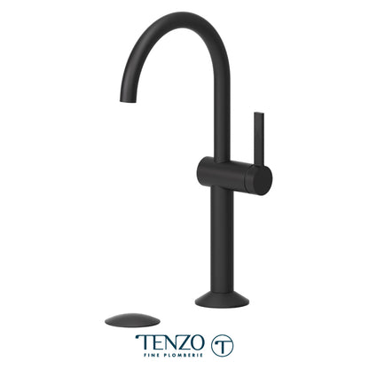 Tenzo Paloma Tall Single Hole Lavatory Faucet With (Overflow) Drain, PAL12-P-XX