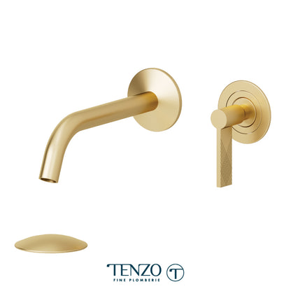 Tenzo Paloma Wall Mount Lavatory Faucet With (Overflow) Drain PAL14-P-XX