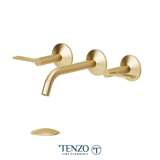 Tenzo Paloma Wall Mount Lavatory Faucet With (Overflow) Drain PAL16-P-XX
