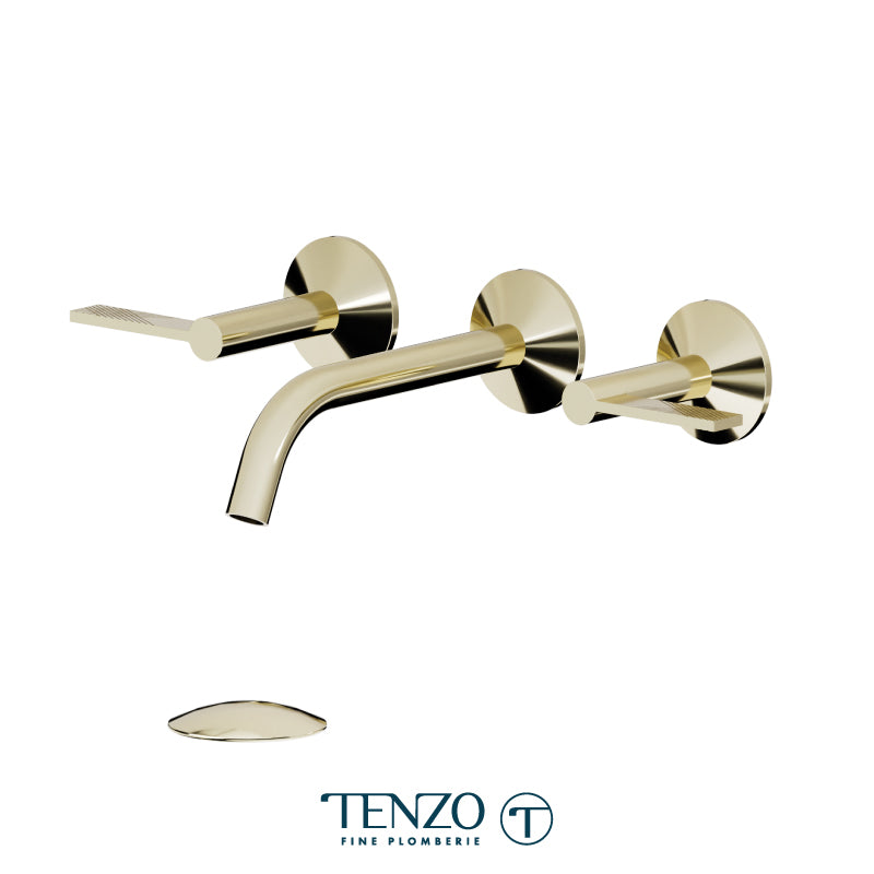Tenzo Paloma Wall Mount Lavatory Faucet With (Overflow) Drain PAL16-P-XX
