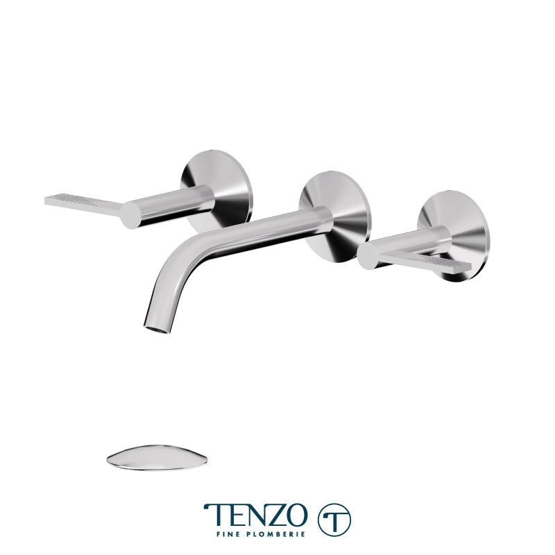 Tenzo Paloma Wall Mount Lavatory Faucet With (Overflow) Drain PAL16-P-XX