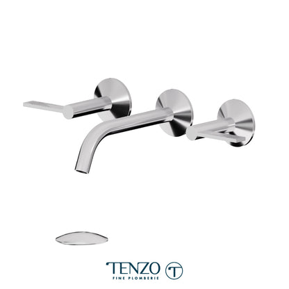 Tenzo Paloma Wall Mount Lavatory Faucet With (Overflow) Drain PAL16-P-XX