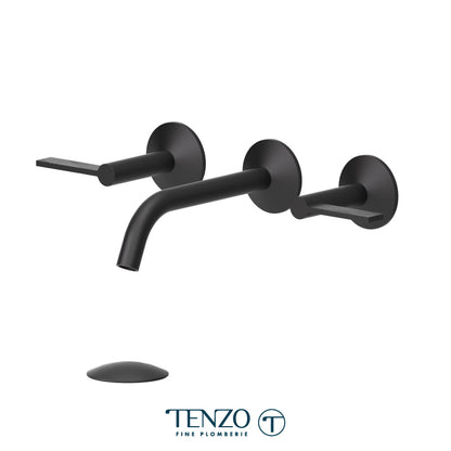 Tenzo Paloma Wall Mount Lavatory Faucet With (Overflow) Drain PAL16-P-XX