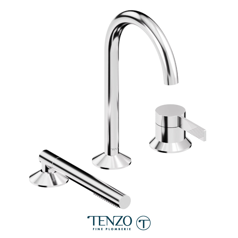 Tenzo Paloma 3 Pieces Deck Mount Tub Filler, PAL35-XX