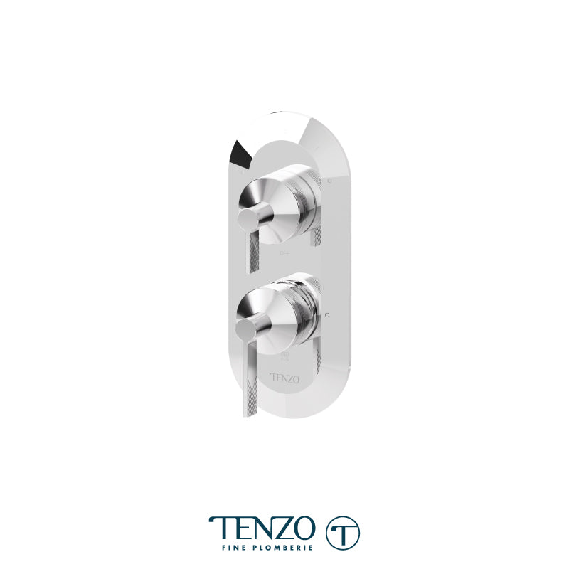 Tenzo Paloma T-Box 3-Function Pressure Balance Shower Valve Trim - F-PALPB33