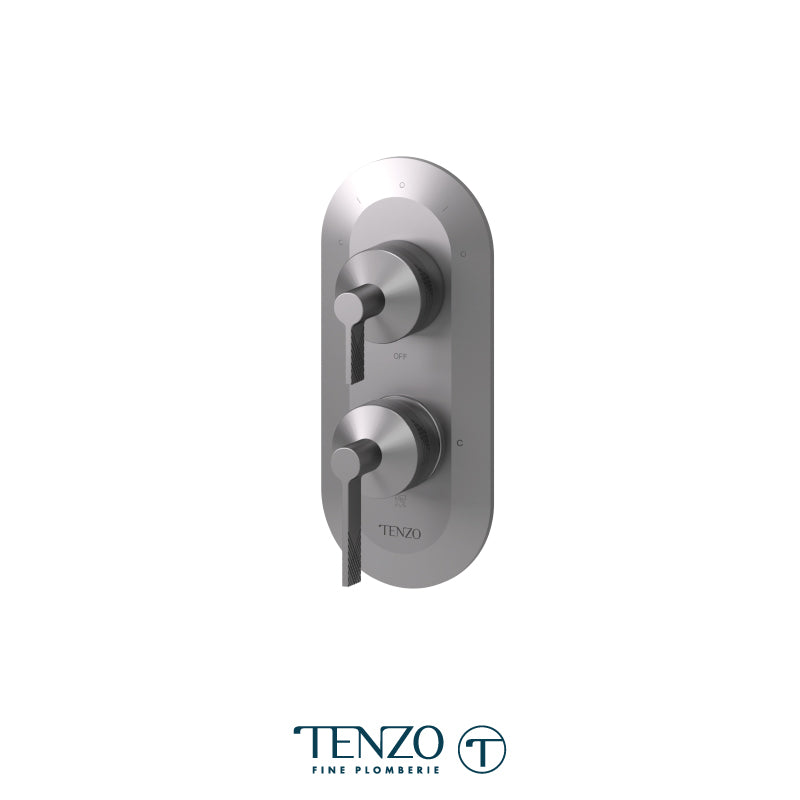 Tenzo Paloma T-Box 3-Function Pressure Balance Shower Valve Trim - F-PALPB33